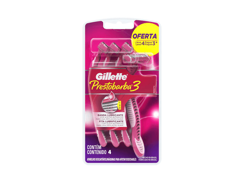 Aparelho-Gillette-Prestobarba-3-Feminino-4-Unidades