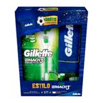 Kit-1-Aparelho-Recarregavel---2-Cargas-para-Barbear-Gillette-Mach3-Sensitive-Gratis-1-Toalha-Esportiva