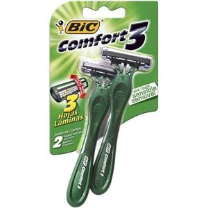 Aparelho de Barbear Bic Comfort3 pele sensível 2 unidades