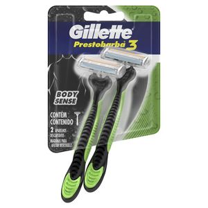 Barbeador Gillette Prestobarba3 Body Sense 2 Unidades