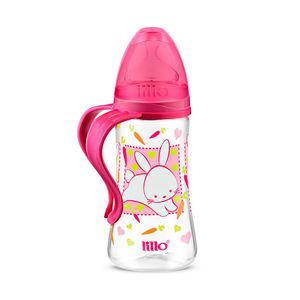 Mamadeira Anticólica Lillo Design Rosa 300ml