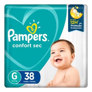 Fraldas Pampers Confort Sec G 38 Unidades