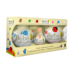 Kit Shampoo Bebê Natureza Suave 230ml + Condicionador Bebê Natureza Suave 230ml + Colônia Bebê Natureza Suave 30ml