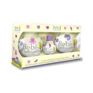 Kit Shampoo Bebê Natureza Lavanda 230ml + Condicionador Bebê Natureza Lavanda 230ml + Colônia Bebê Natureza Lavanda 30ml