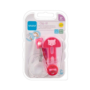 Prendedor de Chupeta MAM Clip It e Cover Rosa