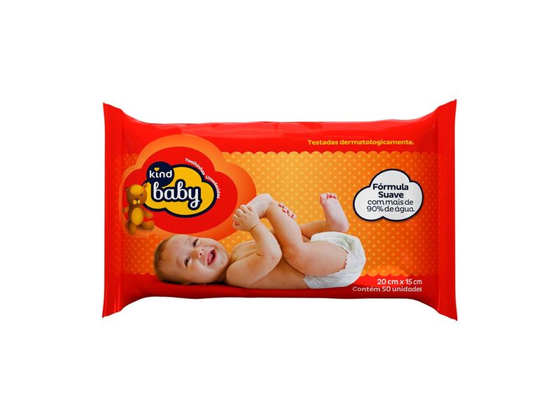 Toalhas-Umedecidas-Infantil-Kind-Baby-50-Unidades