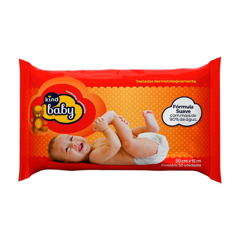 Encontraproduto.com.br - Toalhas Umedecidas Kind Baby Com 50 Unidades