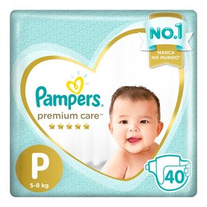 Fraldas Pampers Premium Care P 40 Unidades