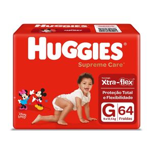 Fraldas Huggies Supreme Care G 64 Unidades
