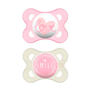 Chupeta MAM Sayings 0-6 Meses Cor Rosa 2 Unidades