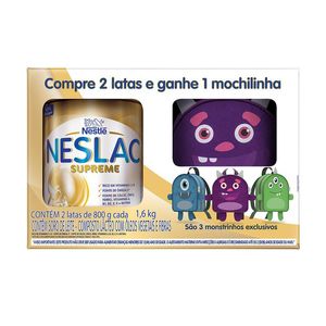 Composto Lácteo Neslac Supreme 2 Unidades 800g + Mochilinha