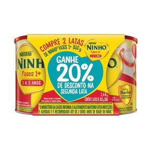 Kit Fórmula Infantil Ninho Fases 1+ 2 Unidades 800g