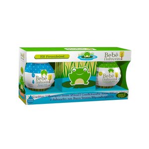 Kit Shampoo Bebê Natureza Sapinho 120ml +  Condicionador Bebê Natureza Sapinho 100ml + Sabonete Barra Bebê Natureza 2 Unidades 50g Cada