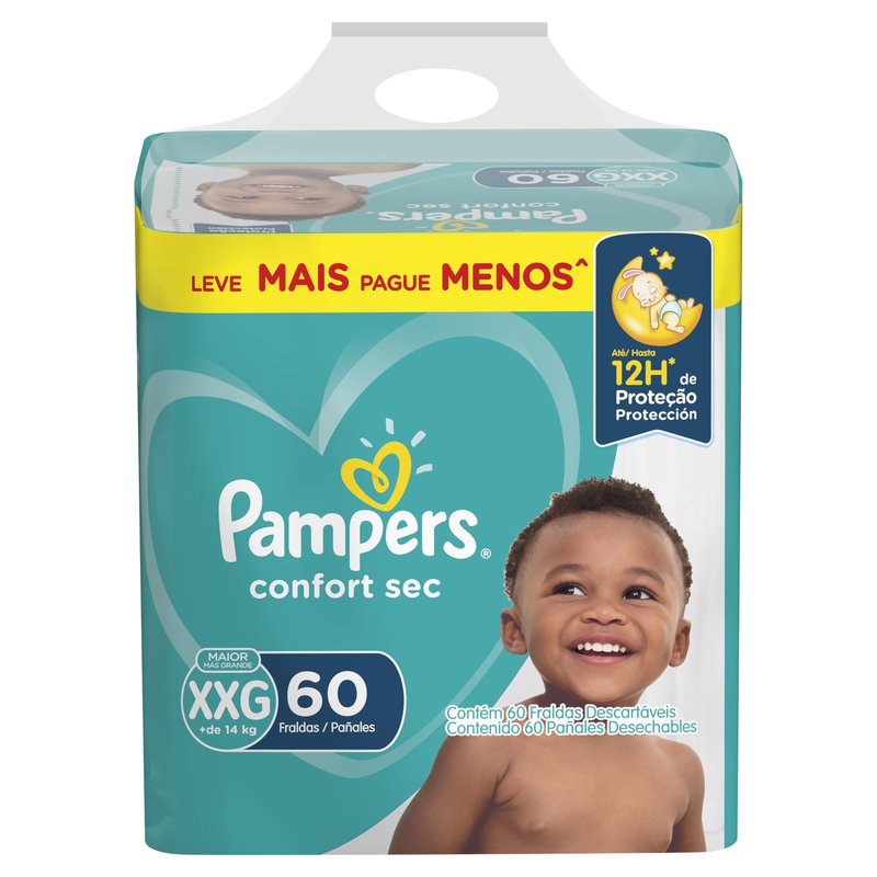 Fralda Pampers Confort Sec XXG 60 Unidades