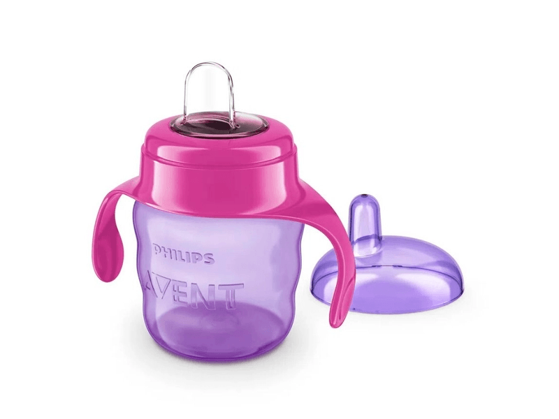 Copo-Infantil-Avent-Silicone-Rosa-200ml