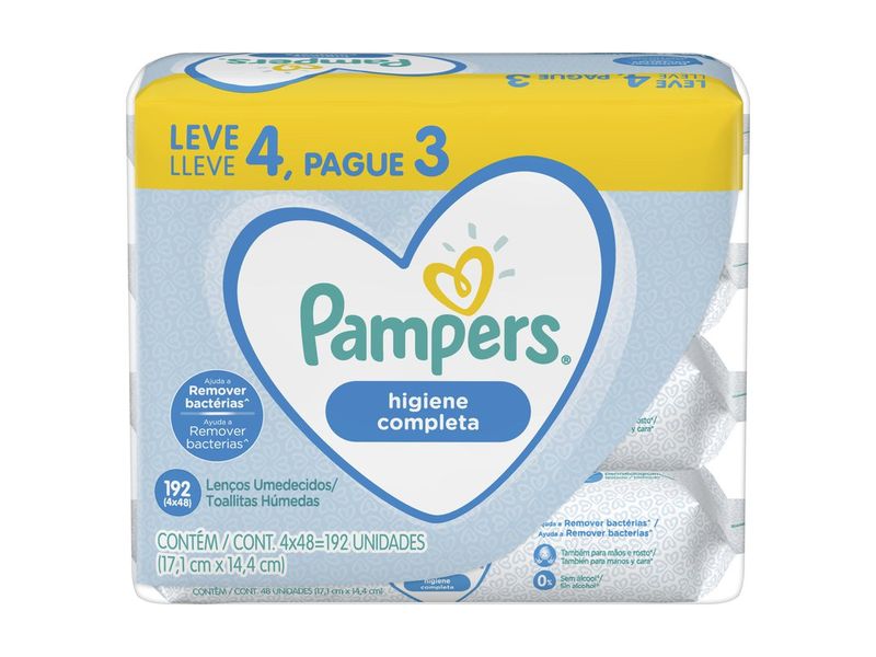 Lenços Umedecidos Pampers Higiene Completa 192 Unidades