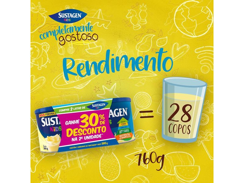 Kit-Complemento-Alimentar-Sustagen-Kids-Sabor-Baunilha-2-Unidades-com-380g-Cada