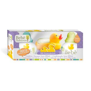 Kit Patinho Bebê Natureza Shampoo Suave 230ml + Condicionador 230ml + Sabonete 90g + Saboneteira
