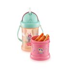 Copo Fisher Price Com Porta Snack Playful Rosa