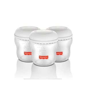 Kit 3 Frascos Fisher Price Para Armazenar Leite 150ml