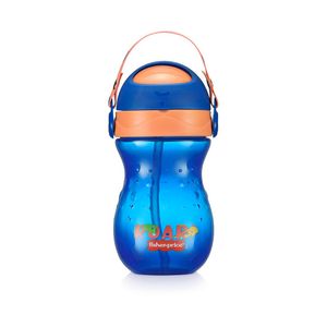 Copo Fisher Price Com Canudo Playful Azul Twist