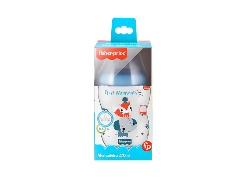 Mamadeira-First-Moments-Fisher-Price-Azul-Marshmallow-270ml