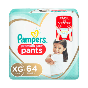 Fraldas Pampers Pants Premium Care XG 64 Unidades