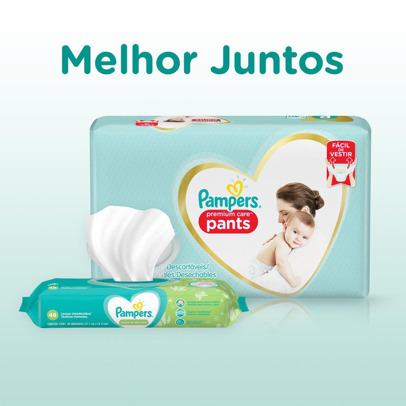 Fraldas Pampers: Pants Premium Care XXG 60 Unidades Drogal