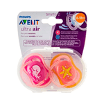 Chupeta Ultra Air Philips Avent 6-18 Meses Rosa 2 Unidades