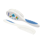 Kit Escova + Pente Infantil Kuka Soft Cor Azul