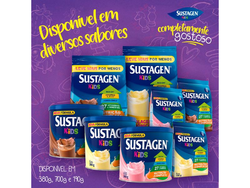 Complemento-Alimentar-Sustagen-Kids-Sabor-Morango-380g