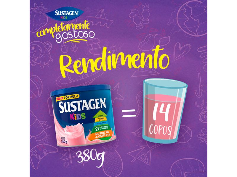 Complemento-Alimentar-Sustagen-Kids-Sabor-Morango-380g