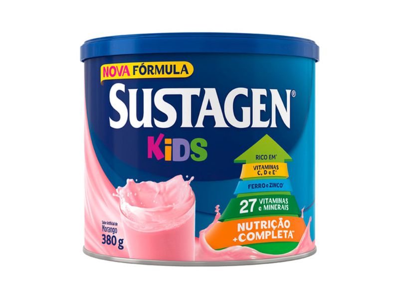 Complemento-Alimentar-Sustagen-Kids-Sabor-Morango-380g