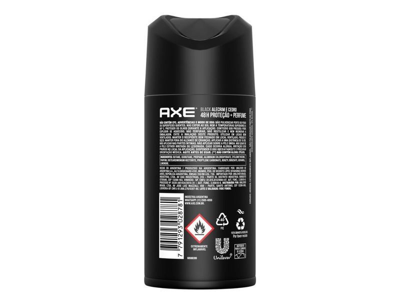 Desodorante-Antitranspirante-Aerosol-Seco-Axe-Black-152ml