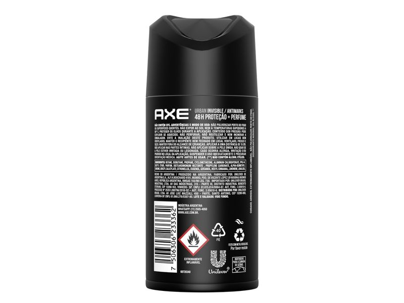 Desodorante-Antitranspirante-Aerosol-Axe-Urban-Invisible-152ml