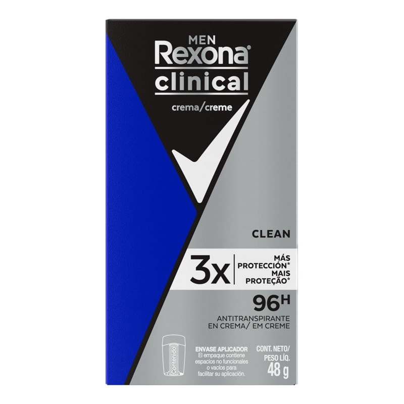 CLEANEQ DEODORANT CREAM 4本セット Desodorante Antitranspirante em Creme Rexona Men Clinical Clean 48g