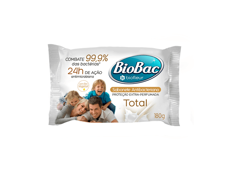 Sabonete Antibacteriano Biofleur Biobac Total 180g