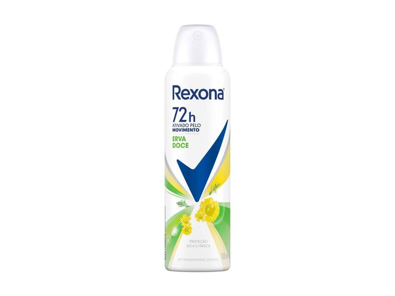 Desodorante Antitranspirante Aerosol Rexona Erva Doce 150ml