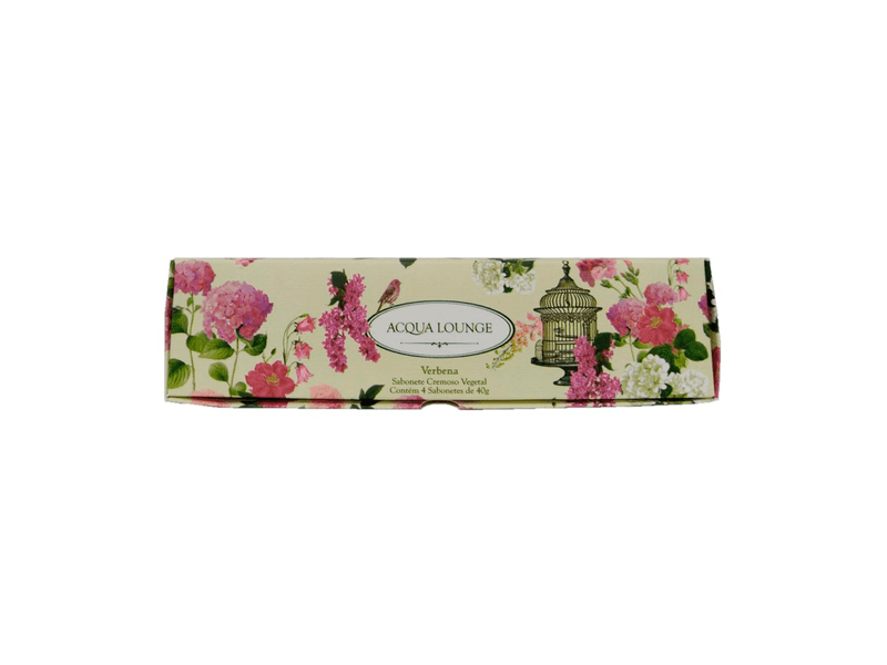 Estojo de Sabonete em Barra Acqua Lounge Paris Verbena 4 Unidades 40g cada