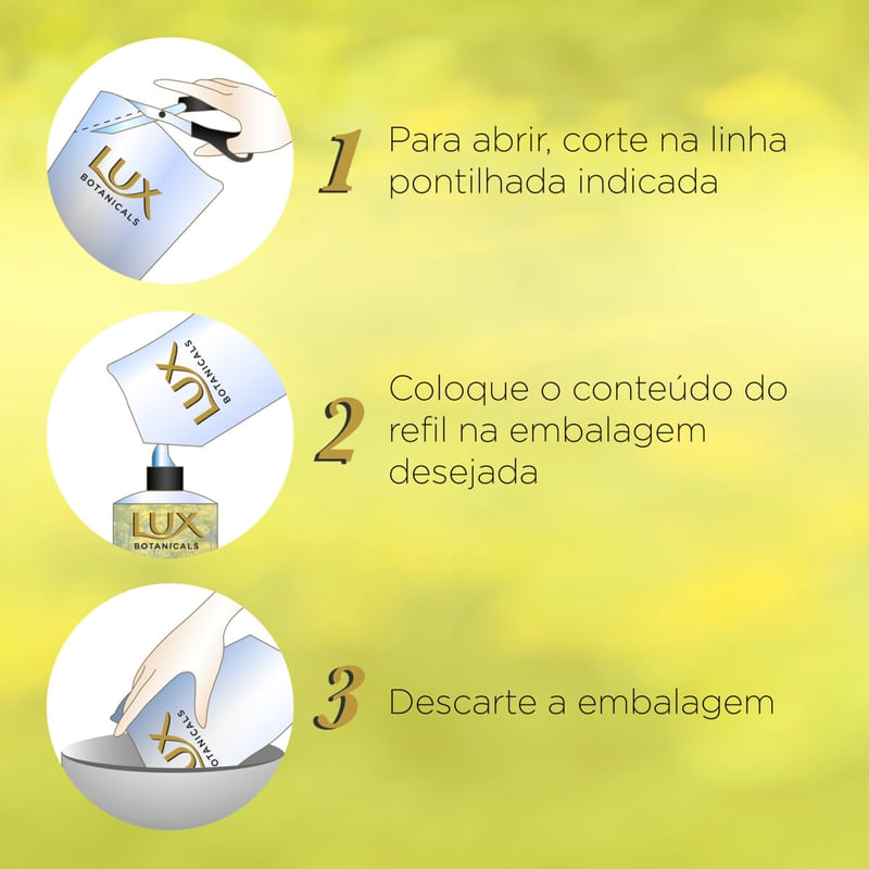 Sabonete Liquido Para Maos Lux Botanicals Erva-Doce Refil 440ml