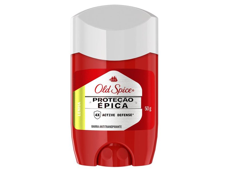 Desodorante Barra Old Spice Proteção Épica Lenha 50g