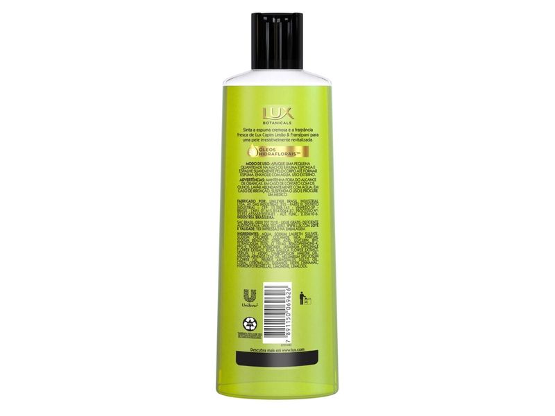 Sabonete Líquido Lux Botanicals Capim-Limão&Frangipani 250ml