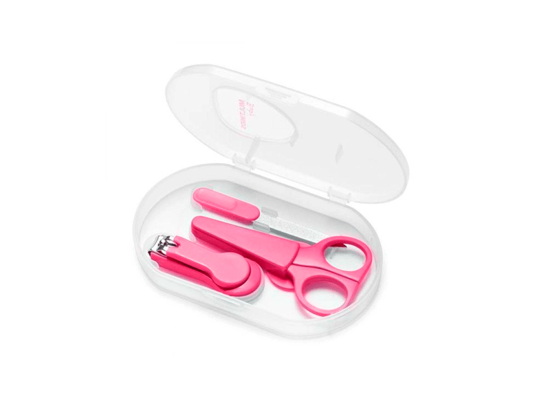 Kit-Cuidados-Multikids-Baby-Tesoura---Cortador-Rosa---Lixa-de-Unha