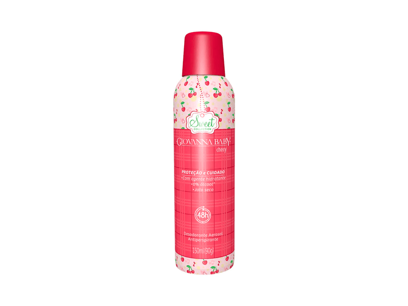 Desodorante Antitranspirante Aerossol Giovanna Baby  Cherry 150ml