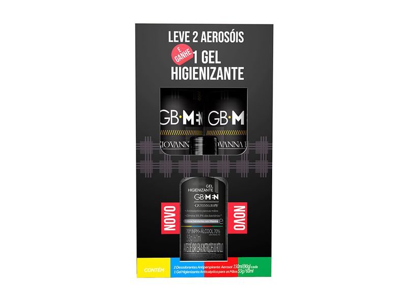 Kit-Desodorante-Aerosol-Antiperspirante-GB-Men-Active-02-Unidades-150ml-Cada---Gel-Higienizante-GB-Men-60ml