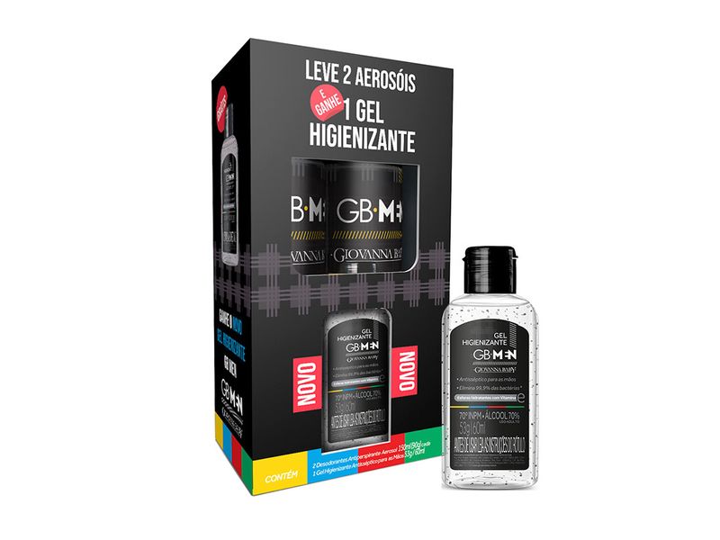 Kit-Desodorante-Aerosol-Antiperspirante-GB-Men-Active-02-Unidades-150ml-Cada---Gel-Higienizante-GB-Men-60ml