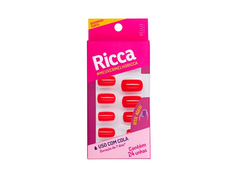 Unhas-Posticas-Ricca-Vermelho-Paixao