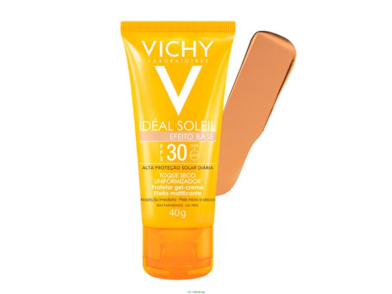 Protetor-Solar-Facial-Vichy-Ideal-Soleil-Efeito-Matificante-FPS30-Cor-Clara-40g