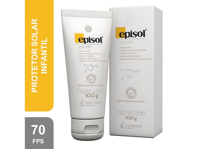 Protetor-Solar-Episol-Infantil-FPS70-100g