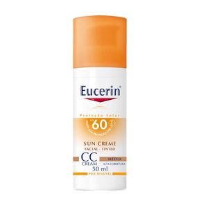 Protetor Solar Facial Eucerin CC Cream Sun FPS60 Média 50ml
